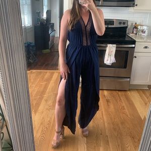 sexy and comfy navy jump suit